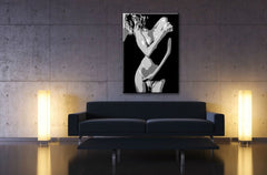 Ručno slikan POP Art slika Nude Woman - moderan slika na platnu, kvalitetna štampa - pregled proizvodu, zidna dekoracija