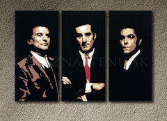 Ručno slikan slika na platnu s motivom Goodfellas u crno-belih nijansama, snaga i moć i filmski svet | Ručno slikan POP Art slika Goodfellas – proizvod