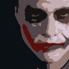 Ručno slikan slika na platnu s motivom JOKER u crnih nijansama, filmski svet | Ručno slikan POP Art slika JOKER – proizvod, pogled 2