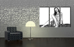Pop art slika s motivom Kate Moss, priroda u belo-crnih nijansama | Ručno slikan POP Art slika Kate Moss, lepota – pregled