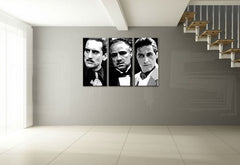 Ručno slikan slika s motivom GODFATHER u crno-belih nijansama | Ručno slikan POP Art slika GODFATHER, porodica i snaga i moć – pregled