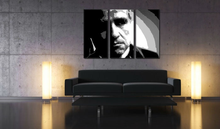 Ručno slikan slika s motivom Marlon Brando u crno-belih nijansama | Ručno slikan POP Art slika Marlon Brando, snaga i moć i ikonografija – pregled