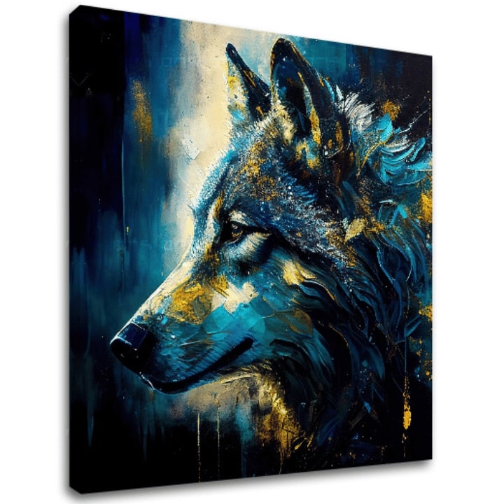 Set Wild Kingdom – Divljina u vučjim očima, 3D canvas gallery-wrap platno ručno dorađeno akrilom