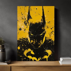 Moderan slika na platnu s motivom Dark Knight na platnu, maska u crno-belih nijansama, intenzivna atmosfera | Slika Dark Knight na platnu – proizvod, pogled 2