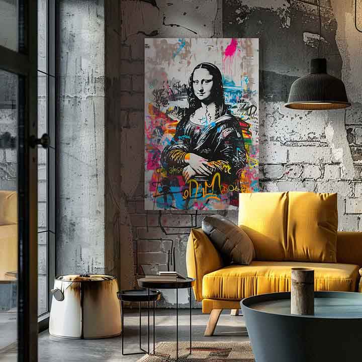 Slika Graffiti Mona na platnu - slika 5