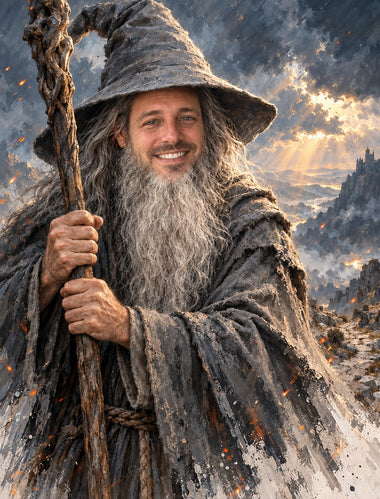 Slika iz fotografije kao legenda – kupac kao Gandalf