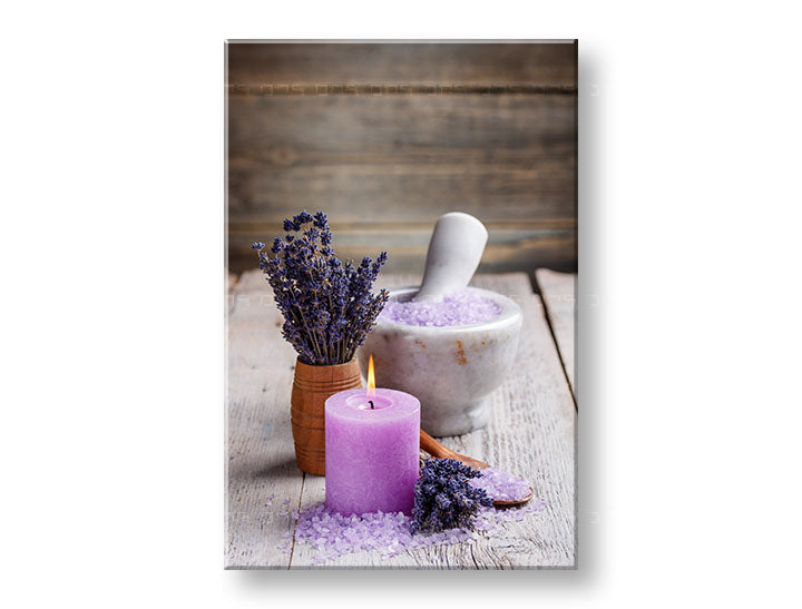Klasičan slika na platnu s motivom FENG SHUI, sveća, lavanda, dečji motiv, cveće u belo-bežih nijansama, pogodan za dnevnog boravka | Slika na platnu FENG SHUI_056-11 – glavna