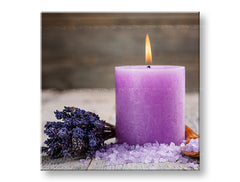 Klasičan slika na platnu s motivom FENG SHUI, sveća, lavanda, dečji motiv, cveće u belo-bežih nijansama, mirna atmosfera, pogodan za dnevnog boravka – glavna [XOBFS057E12]