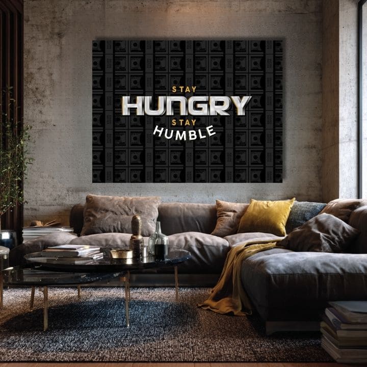 Slika na platnu Stay Hungry, Stay Humble - Motivacioni Citát - slika 3