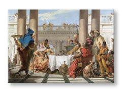 Moderan slika na platnu s motivom Giambattista Tiepolo - Kleopatrina hostina, pas u belo-bežih nijansama, svečana atmosfera | Slika na platnu Giambattista Tiepolo - Kleopatrina hos..., pogled 2