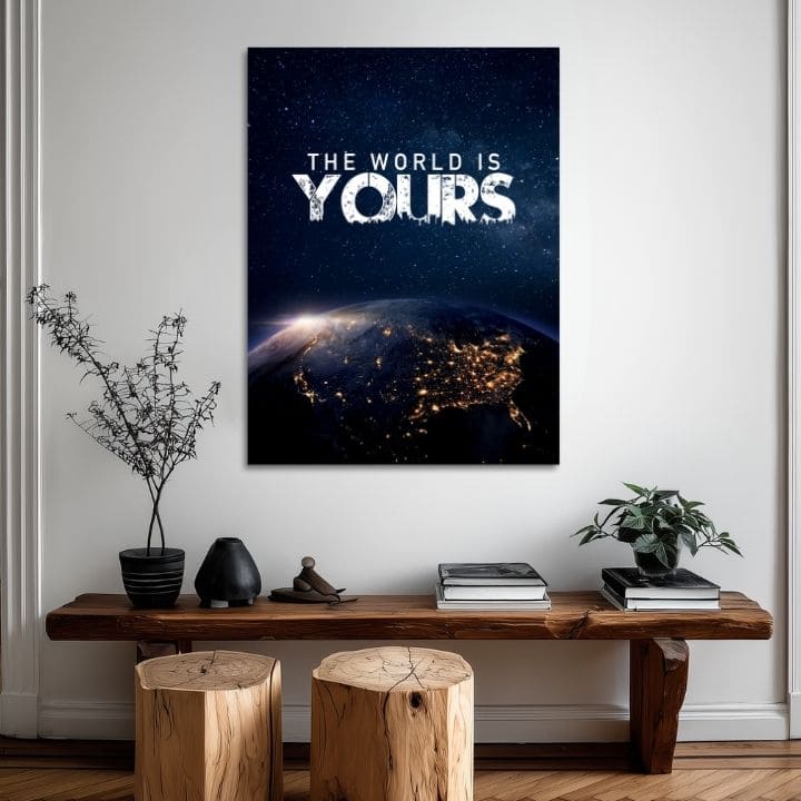 Slika na platnu The World Is Yours - Inšpiratívna Dekoracija - slika 2