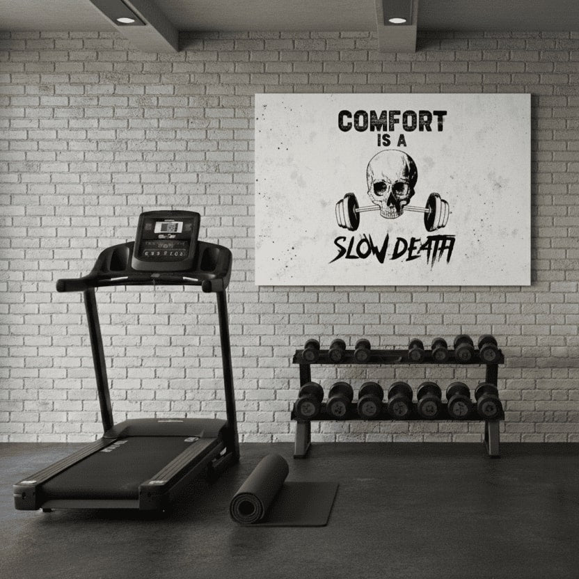Slika na platnu Comfort Is i Slow Death - Gym Motivácia - slika 2