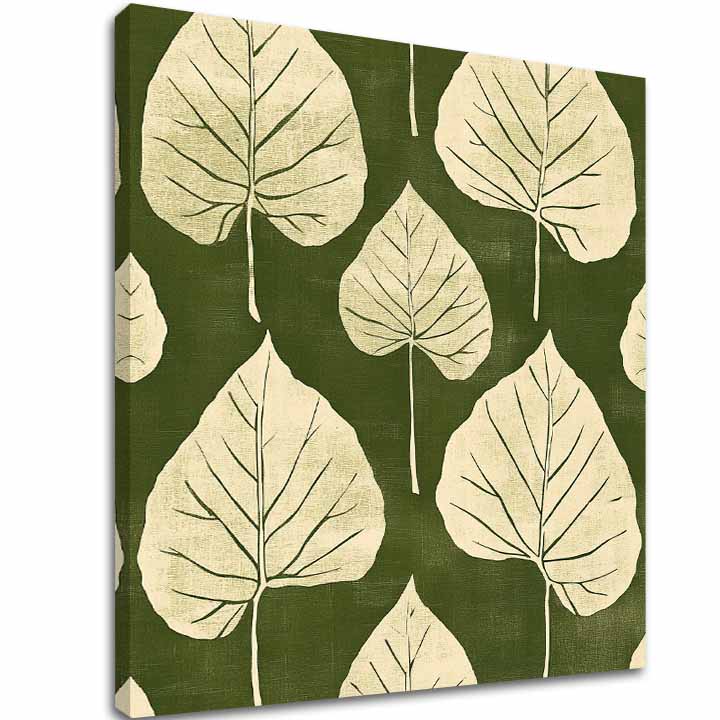 Slika na platnu Zelené Listy - Botanický Motív - glavna slika