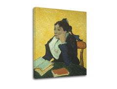 Vintage slika na platnu s motivom Vincent van Gogh - Arlesanka u smeđe-zelenih nijansama, samoća, pogodan za radne sobe | Slika na platnu Vincent van Gogh - Arlesanka – proizvod