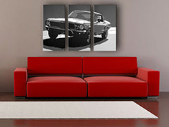 Ručno oslikana POP art slika BULIT, trodelni bul