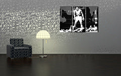 Ručno oslikana POP art slika Muhamed Ali od 3 dela ali2