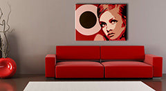 Ručno oslikana POP Art slika Tvigi 1 komad 0001 tv