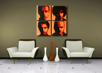 Ručno oslikana POP art slika Koldplej, 4 dela cp2