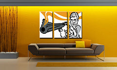 Ručno oslikana POP art slika AL PAĆINO od 3 dela al7