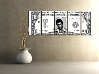 Ručno oslikana POP Art slika AL PAĆINO od 5 delova al3