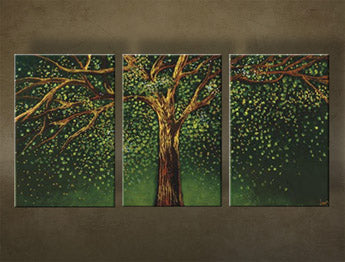 Ručno oslikana slika drveta iz 3 dela NU0029E3
