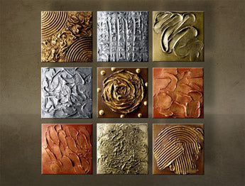 Ručno oslikana slika APSTRAKT 9 delova NU0039E9