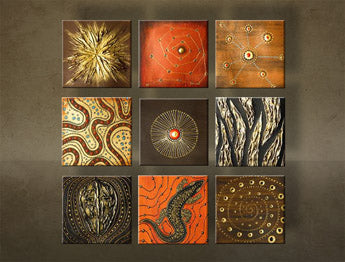 Ručno oslikana slika APSTRAKT 9 delova NU0041E9