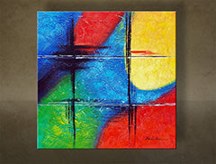 Ručno oslikana slika APSTRAKT 1 deo NU0008E1