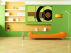 Ručno oslikana POP art slika APSTRAKTNA trodelna apstrakcija1