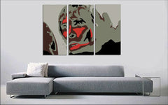 Ručno oslikana POP Art slika SMEĐI MAJMUN od 3 dela, ibbrown