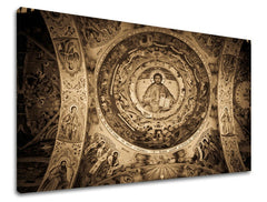 Klasičan slika na platnu s motivom anđeo, inspirativni motiv, religiozni motiv u smeđih nijansama, pogodan za radne sobe | Slika za zid INSPIRACIJA – glavna