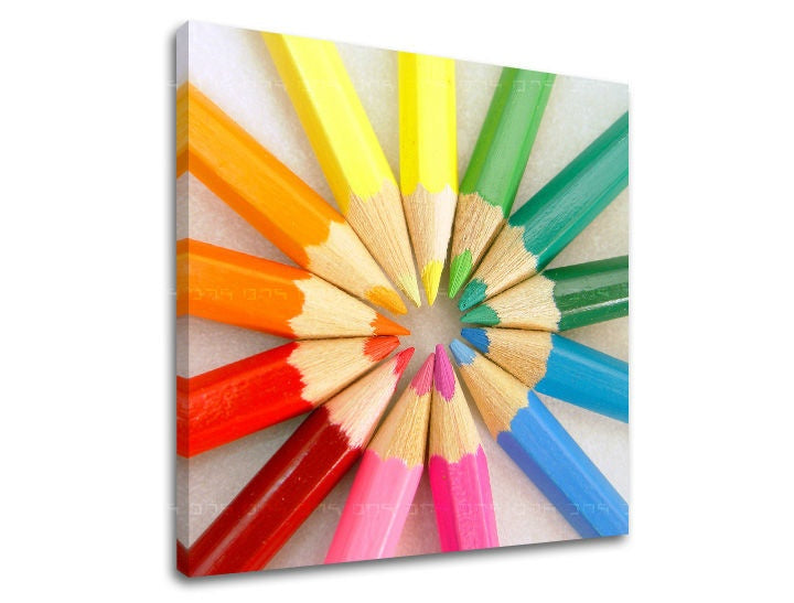 Pop art slika s motivom dečji motiv, inspirativni motiv u višebojnih nijansama | Slika za zid INSPIRACIJA, kreativnost – pregled