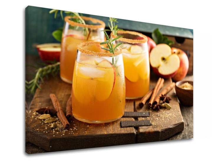 Klasičan slika s motivom LETNÝ DRINK u zeleno-crvenih nijansama | Slika za zid LETNÝ DRINK_079-11 – pregled