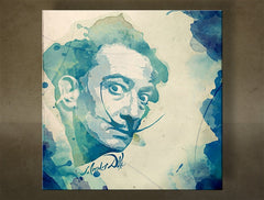 Pop art slika s motivom Salvador Dalí - AQUArt, mapa u bež-plavih nijansama | Slika za zid Salvador Dalí - AQUArt, kreativnost – pregled