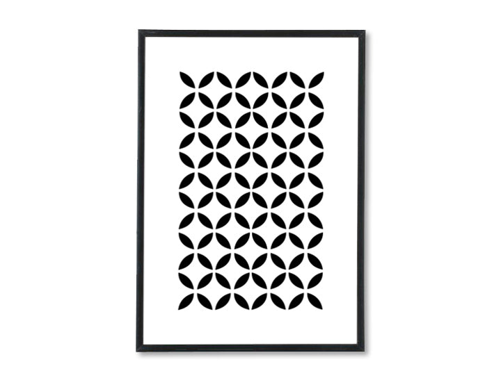 U skandinavskom stilu slika na platnu s motivom Pure Shape, cveće, priroda u belo-crnih nijansama, mirna atmosfera, pogodan za hodnika | Poster za zid Pure Shape – glavna