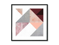 Moderan slika na platnu s motivom Geometric Spirit, priroda u belo-ružičastih nijansama, mirna atmosfera, pogodan za dnevnog boravka | Poster za zid Geometric Spirit – glavna