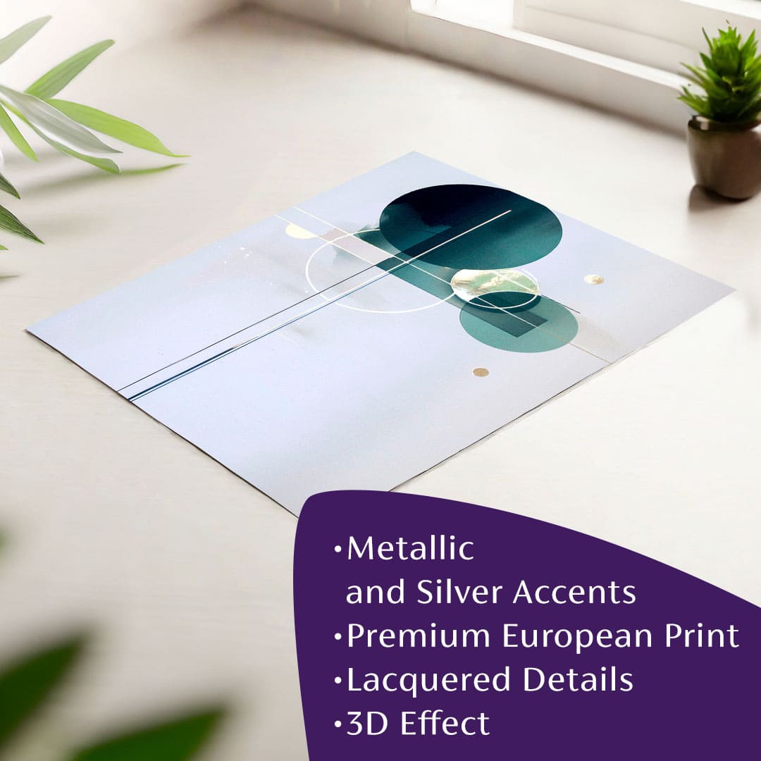 Moderan slika na platnu u belo-zlatnih nijansama, sofisticirana atmosfera, elegancija i luksuzan utisak | Poster za zid s EXTRA efektom - Golden Balance – glavna