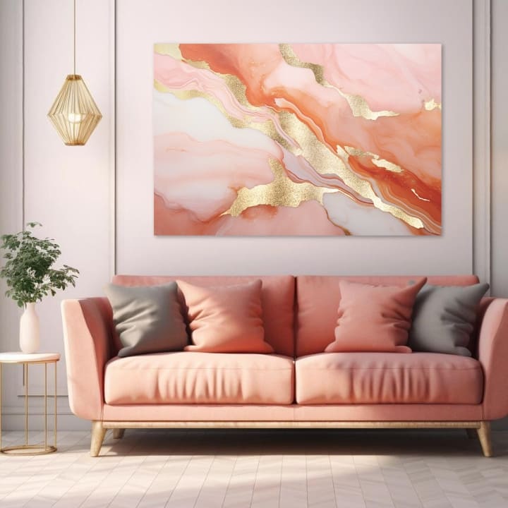 Sa zlatnim tiskom slika na platnu s motivom Odlesky ranného sunca, pejzaž, priroda u belo-zlatnih nijansama, elegantna atmosfera, pogodan za dnevnog boravka – proizvod