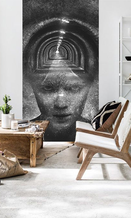 Moderan slika na platnu s motivom Zoya VERDI + lepak Besplatno u belo-plavih nijansama, tajanstvena atmosfera, pogodan za kancelarije | Foto tapeta za zid Zoya VERDI + lepak Besplatno – glavna